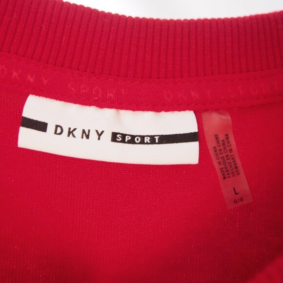 DKNY Womens Sport Boxy Fit/Velour/Long Sleeve Raised Logo Sweatshirt Size L - Picture 7 of 16